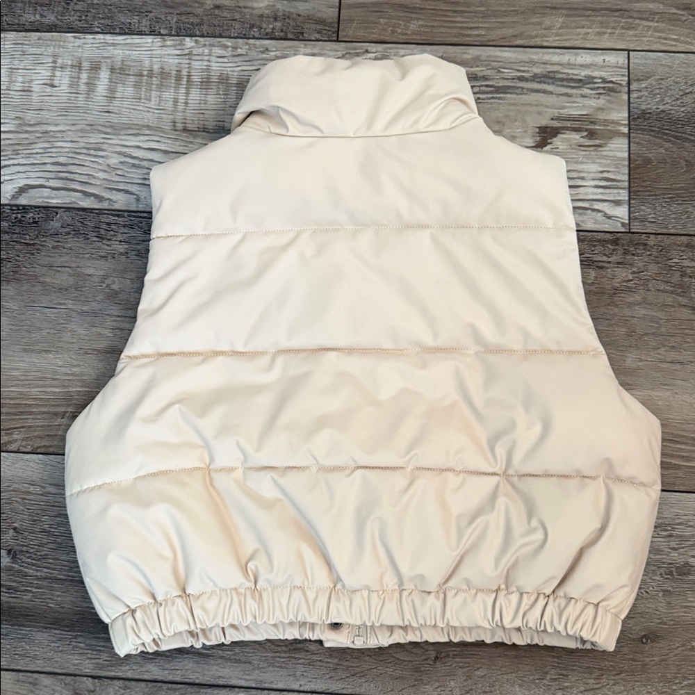 NEW! OFFLINE By Aerie Real Luxe Faux Leather Vest in Sandalwood Size S - Picture 10 of 13